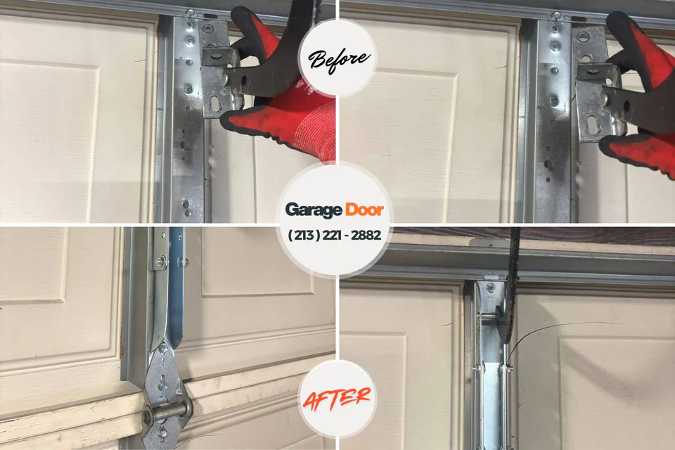 Before and after: garage door repair Millersburg, OH